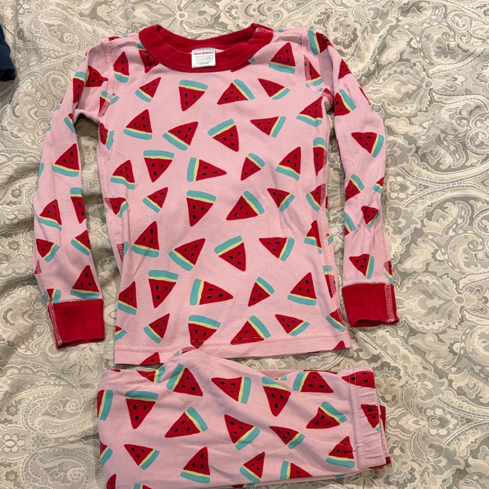 Hanna Andersson Pink Watermelon Pajama Set 110 cm US 5